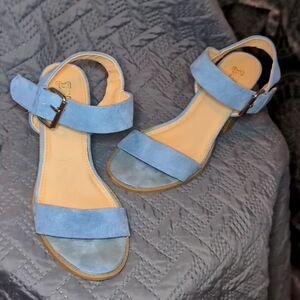 Light blue suede heels size 10